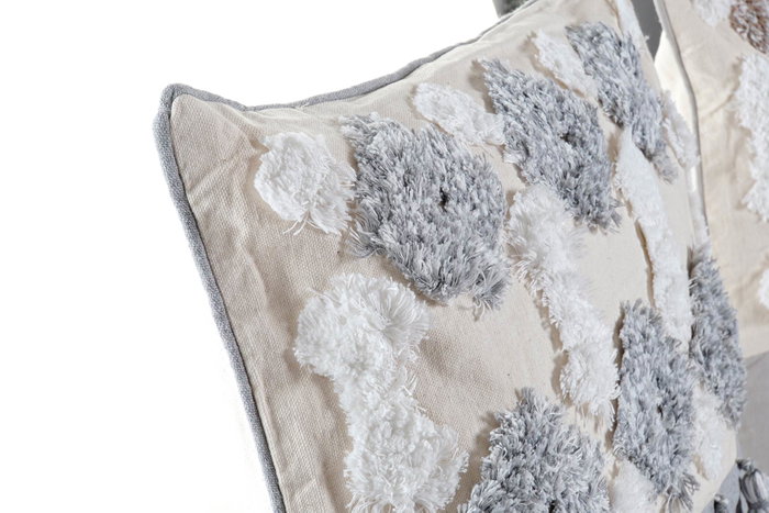 DKD Home Decor Cojín Poliéster Flecos 45x10x45 Surtido 2 Colores