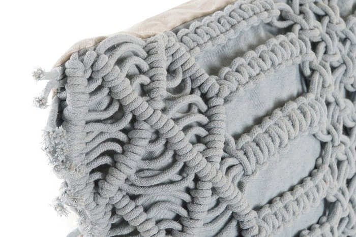 DKD Home Decor Cojín Algodón Macramé 45x10x45 720 gr Surtido de 2