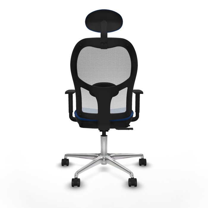 PIQUERAS Y CRESPO Silla de oficina Jorquera con mecanismo Sincro/Traslack Azul y Blanco PIQUERAS Y CRESPO Silla de oficina Jorquera con mecanismo Sincro/Traslack Azul y Blanco