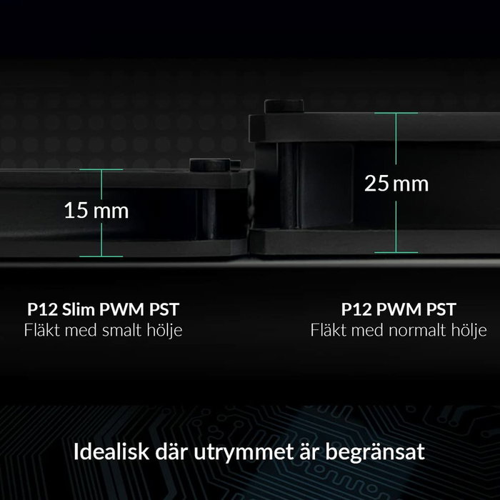 ARCTIC P12 Slim PWM PST Negro