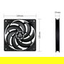 Arctic P12 PWM PST 12CM Ventilador Negro Slim 2100 RPM 41,1 CFM