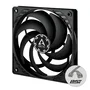 Arctic P12 Slim PWM PST - Ventilador para PC 120mm Negro, Ultra Slim 15mm, Control PWM, Bearing FDB, 300-2100 RPM, 0.3 Sone