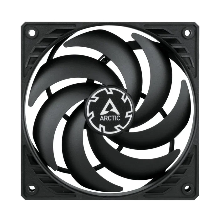 Arctic P12 Slim PWM PST - Ventilador para PC 120mm Negro, Ultra Slim 15mm, Control PWM, Bearing FDB, 300-2100 RPM, 0.3 Sone