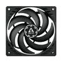 Arctic P12 Slim PWM PST - Ventilador para PC 120mm Negro, Ultra Slim 15mm, Control PWM, Bearing FDB, 300-2100 RPM, 0.3 Sone