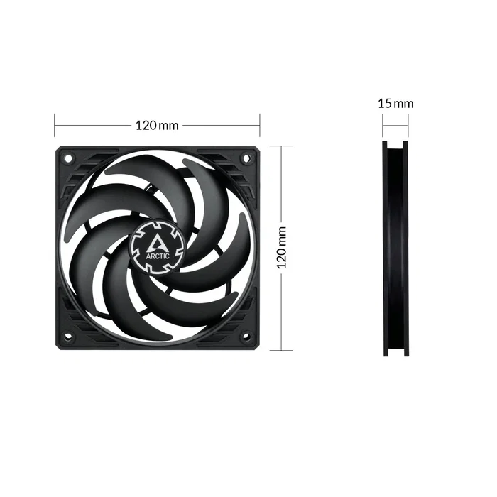 ARCTIC P12 Slim PWM PST Negro 12 cm Slim ARCTIC P12 Slim PWM PST Negro 12 cm Slim