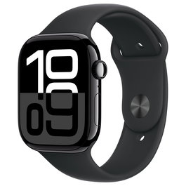 Apple Watch Series 10 GPS + Cellular 46mm Negro Aluminio con Correa Deportiva Negra M/L