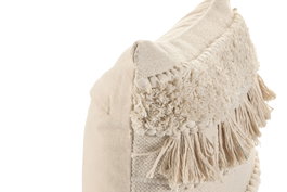 DKD Home Decor Cojin Boho Crudo Algodon 45 x 45 cm (2 Unidades) Hecho a Mano