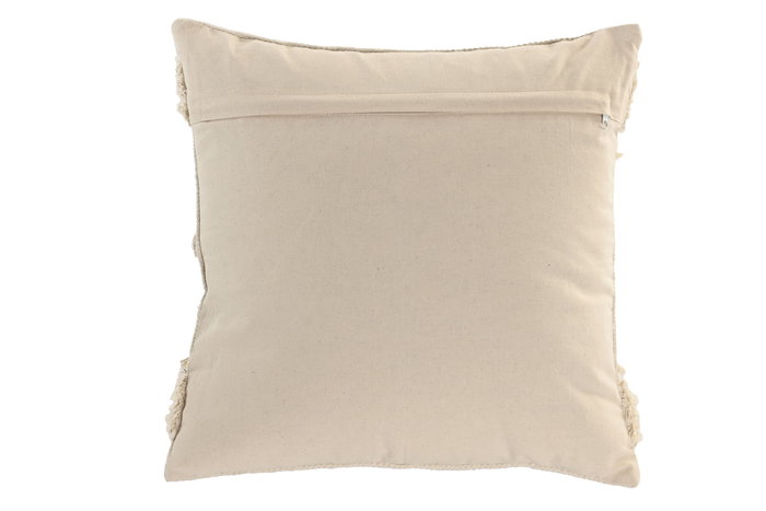 DKD Home Decor Cojin Boho Crudo Algodon 45 x 45 cm (2 Unidades) Hecho a Mano