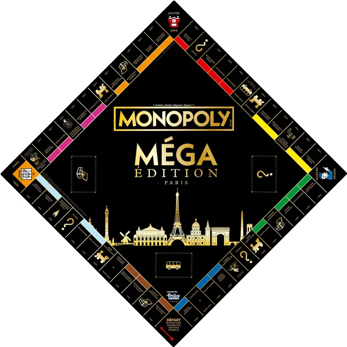 Winning Moves MONOPOLY Mega Paris WIN5036905061360 Juego de mesa para niños y adultos a partir de 8 años Movimientos Ganadores