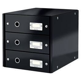 LEITZ Módulo de 3 Cajones Click&Store Plegable Negro