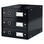 Leitz Fichero de Sobremesa Click&Store con 3 Cajones Negro