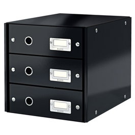 LEITZ Módulo 3 Cajones Click&Store Plegable Negro