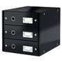 LEITZ Módulo 3 Cajones Click&Store Plegable Negro