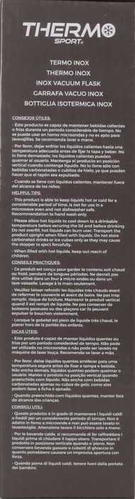 Thermosport Termo Inox 500 ml Soft Touch 3-Surt (6 Unidades)