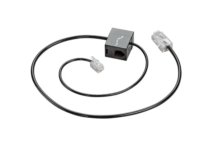 HP Poly Savi Office S2 Cable de Teléfono Negro, Replaces SKU 38776 01