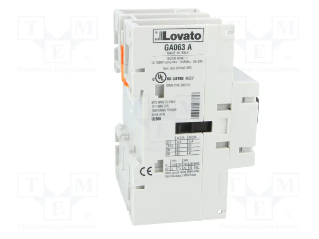 LOVATO ELECTRIC Interruptor de aislamiento GA 3 polos 63A LOVATO ELECTRIC Interruptor de aislamiento GA 3 polos 63A