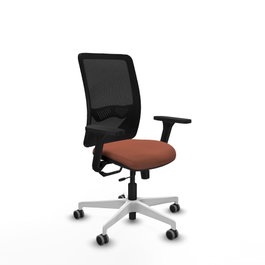 PIQUERAS Y CRESPO Silla de oficina Zulema con mecanismo Sincro/Traslack, Brazos 3D y color Marrón/Negro