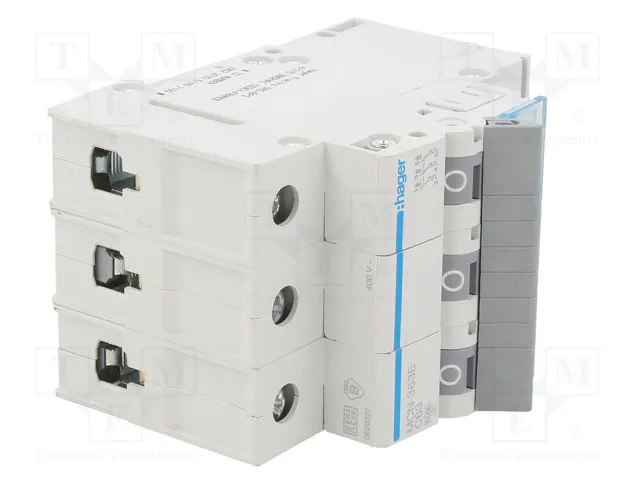 HAGER Interruptor magnetotérmico MCN 3 polos 63A 6kA