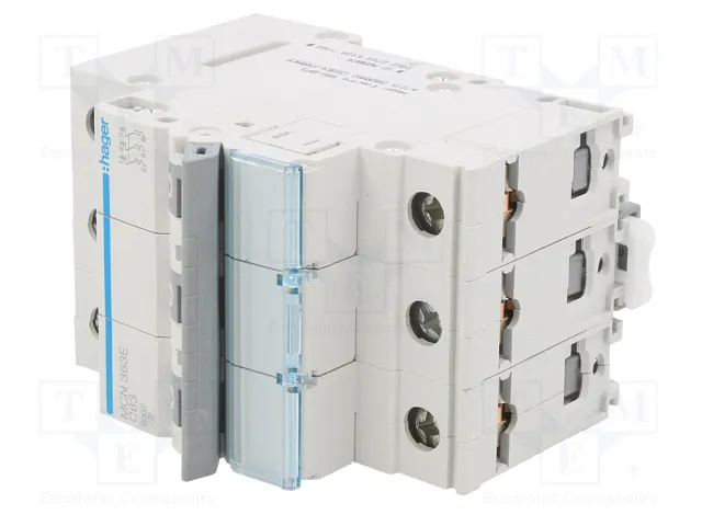 HAGER Interruptor magnetotérmico MCN 3 polos 63A 6kA
