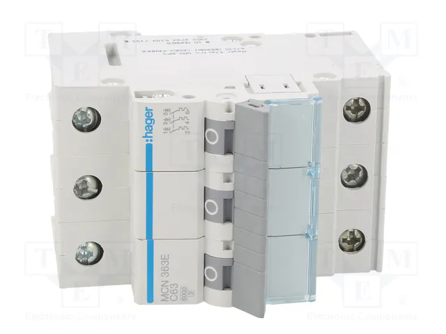 HAGER Interruptor magnetotérmico MCN 3 polos 63A 6kA