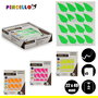PINCELLO Etiquetas Adhesivas 22x49mm Surtidas 5 Hojas (Set de 120)