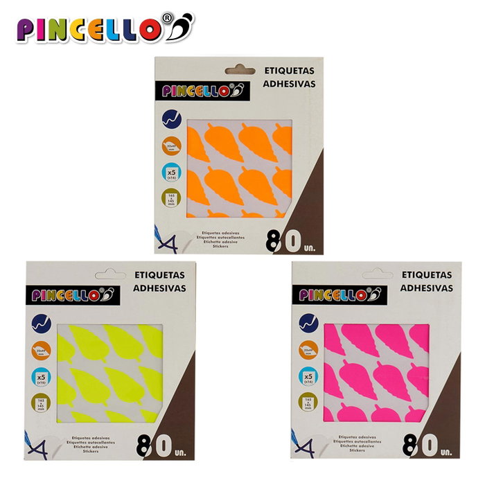 PINCELLO Etiquetas Adhesivas 22x49mm Surtidas 5 Hojas (Set de 120) PINCELLO Etiquetas Adhesivas 22x49mm Surtidas 5 Hojas (Set de 120)