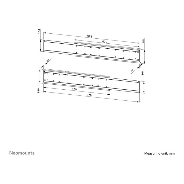 Newstar Neomounts ADM-875BL2 Adaptador de doble pantalla para soporte de pared, compatible pantallas 42"-65" y 100x100 a 800x400 mm, negro Newstar Neomounts ADM-875BL2 Adaptador de doble pantalla para soporte de pared, compatible pantallas 42"-65" y 100x100 a 800x400 mm, negro