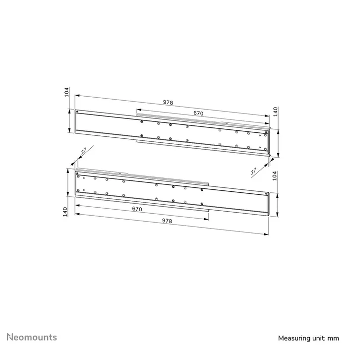 Neomounts ADM-875BL2 Adaptador de doble pantalla para 42-65 pulgadas Neomounts ADM-875BL2 Adaptador de doble pantalla para 42-65 pulgadas