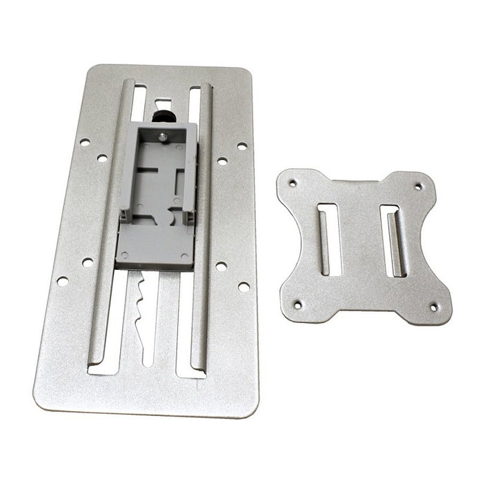 ROLINE VESA Vertikal-Verschiebeplatte, hasta 27 Pulgadas (27") y 8 kg, Soporte de Montaje en Pared Ajustable en Altura, Plata, Compatible con 75 x 75 mm y 100 x 100 mm