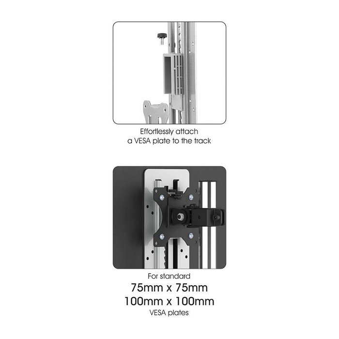ROLINE Placa de desplazamiento vertical 17031101 para monitores de hasta 27 pulgadas