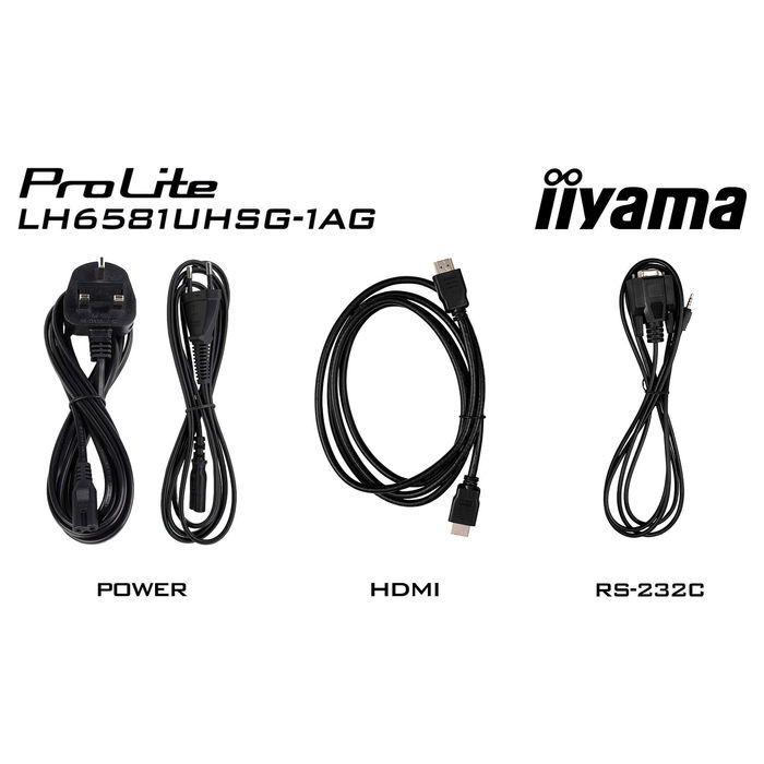 Iiyama DS LH6581UHSG Monitor 163.9 cm (65 Pulgadas) 4K UHD 3840x2160 VA 24/7 con USB-C, 2x HDMI y 2x USB Iiyama DS LH6581UHSG Monitor 163.9 cm (65 Pulgadas) 4K UHD 3840x2160 VA 24/7 con USB-C, 2x HDMI y 2x USB