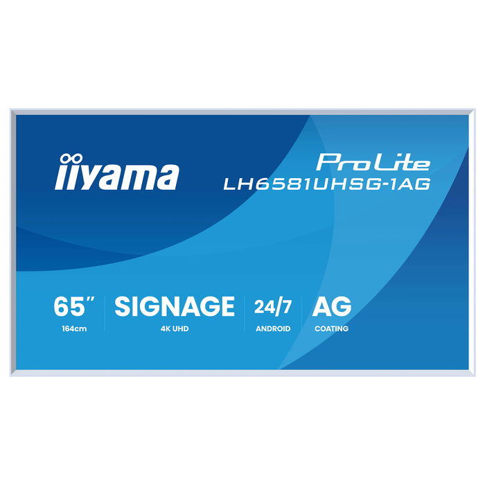 Iiyama DS LH6581UHSG Monitor 163.9 cm (65 Pulgadas) 4K UHD 3840x2160 VA 24/7 con USB-C, 2x HDMI y 2x USB Iiyama DS LH6581UHSG Monitor 163.9 cm (65 Pulgadas) 4K UHD 3840x2160 VA 24/7 con USB-C, 2x HDMI y 2x USB