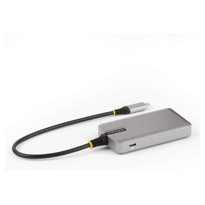 StarTech.com Hub Ladrón USB-C de 4 Puertos con Salida Vídeo 4K 60Hz y PD 100W - Plata
