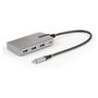 StarTech.com Hub Ladrón USB-C de 4 Puertos con Salida Vídeo 4K 60Hz y PD 100W - Plata