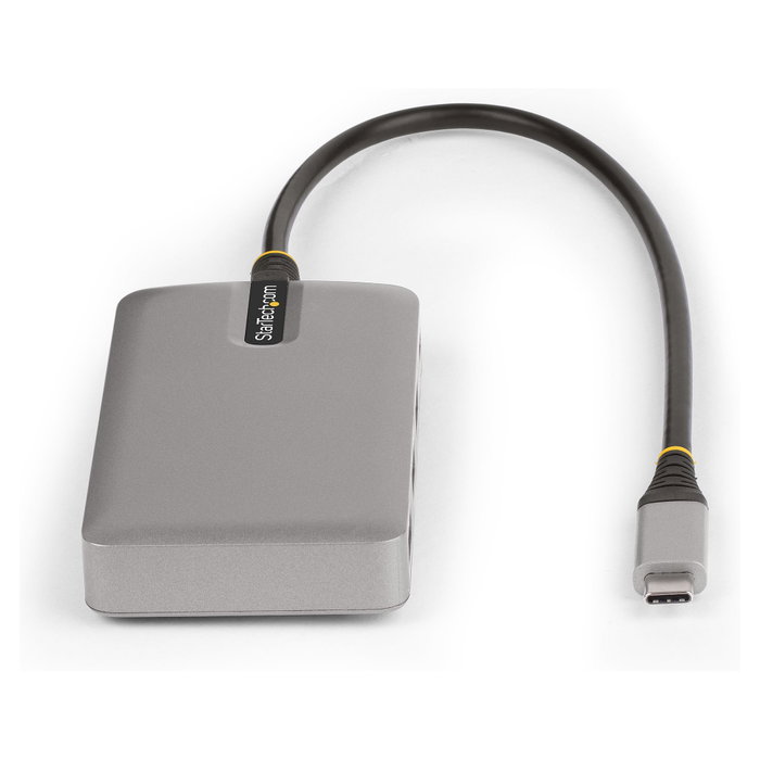StarTech.com Hub Ladrón USB-C de 4 Puertos con Salida Vídeo 4K 60Hz y PD 100W - Plata