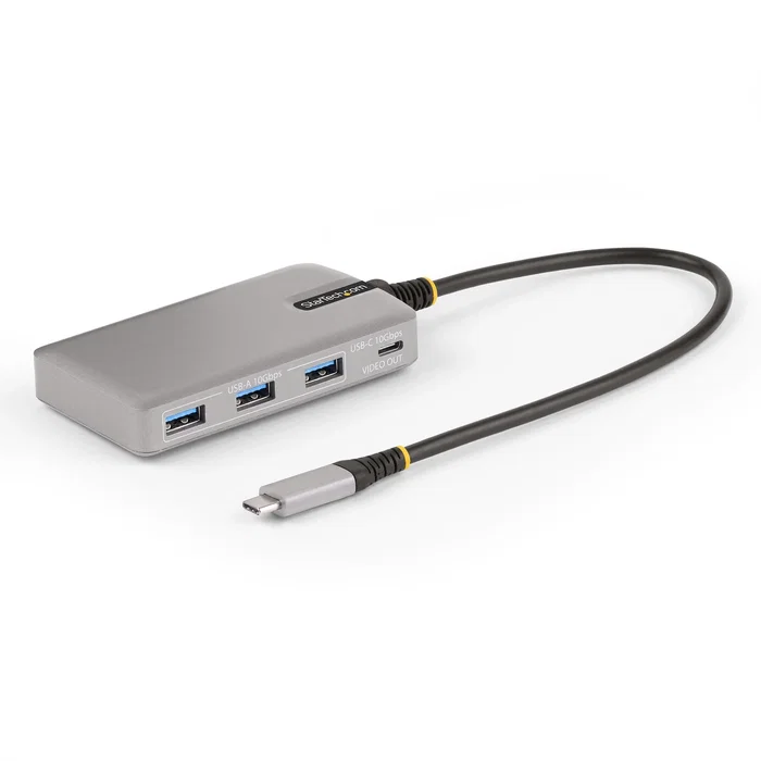 StarTech Hub USB-C de 4 Puertos 10Gbps con Salida de Vídeo 4K y PD 100W Plata StarTech Hub USB-C de 4 Puertos 10Gbps con Salida de Vídeo 4K y PD 100W Plata