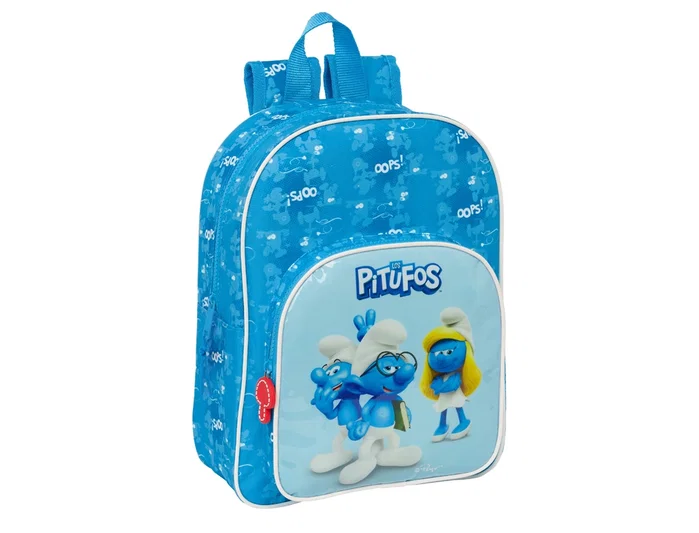 Safta Mochila Infantil Los Pitufos Adaptable a Carro