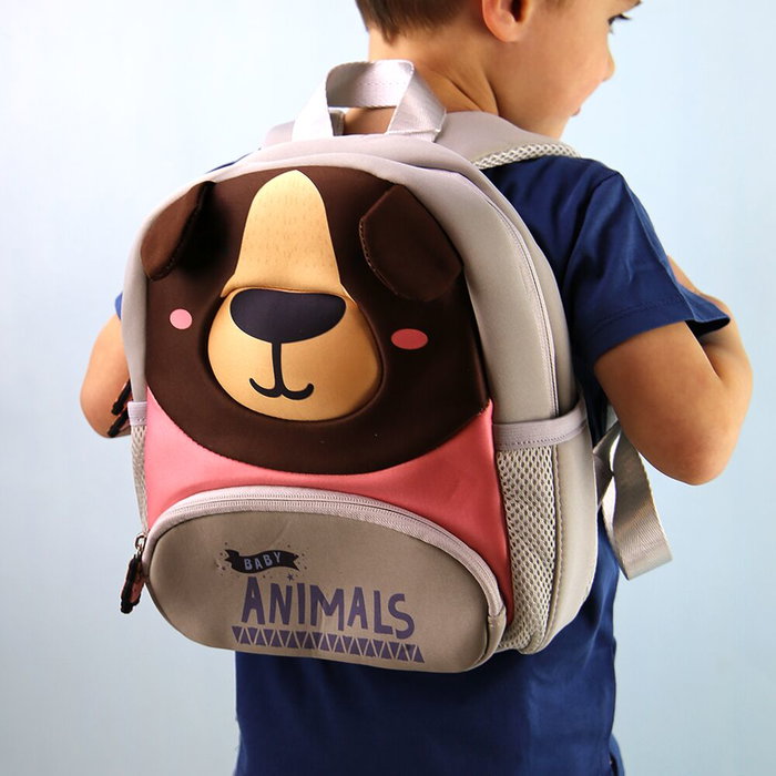 LOVELY STORY Mochila Oso 3D 28cm Exterior Impermeable Compartimento Tablet Asas Acolchadas