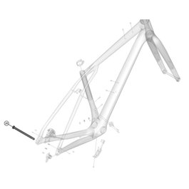 Lapierre Eje trasero TA12 x 167 mm / M12 x P1.0 x 15 mm para bicicletas