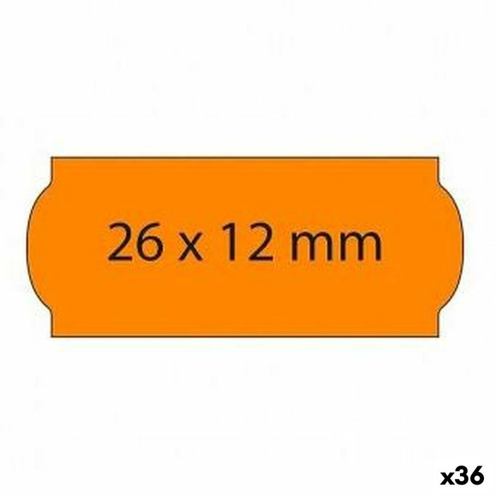 Swing Etiquetas Adhesivas Removibles Open Naranja Flúor 26x12mm (Set de 36)