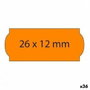 Swing Etiquetas Adhesivas Removibles Open Naranja Flúor 26x12mm (Set de 36)