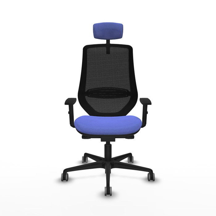 PIQUERAS Y CRESPO Silla de oficina Mardos con mecanismo Sincro/Traslack Azul claro/Negro