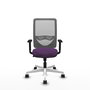 PIQUERAS Y CRESPO Silla de oficina Zulema con mecanismo Sincro, Morado y Gris