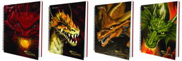 Bloc Folio Tapa Dura Rayado 80 Hojas/63 Grs. Dragones Con Stickers