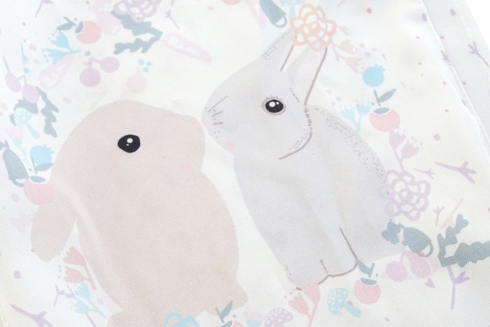 DKD Home Decor Bolsa Kids Rabbits Multicolor 51 x 30 x 1 cm (6 Unidades) Poliester