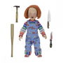 NECA Figura Articulada Chucky Vestido con Accesorios - 14 cm - Bate de Béisbol, Cuchillos - Licencia Oficial - Coleccionista Adulto