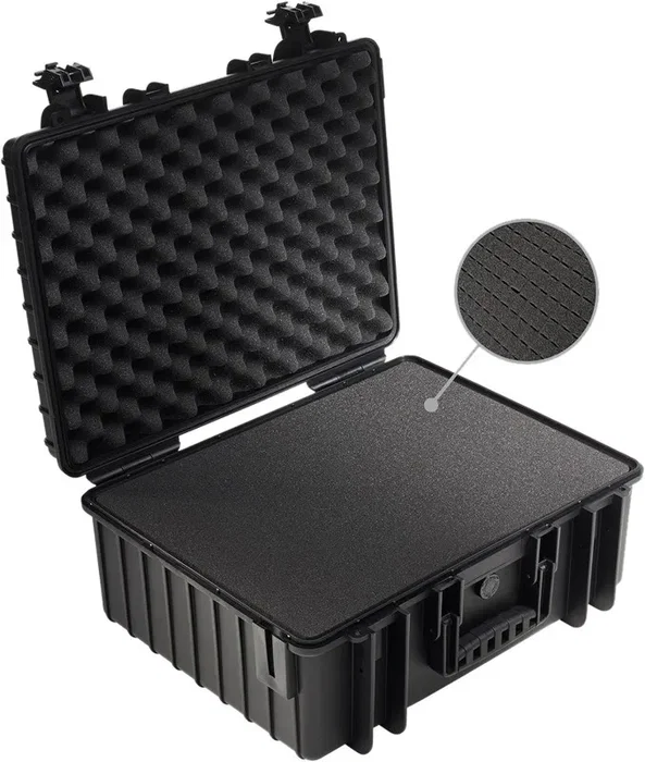 B&W Outdoor Case Type 6000 negro con inserción de espuma