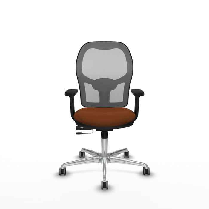 PIQUERAS Y CRESPO Silla de oficina Jorquera con mecanismo Sincro/Traslack Marrón y Gris PIQUERAS Y CRESPO Silla de oficina Jorquera con mecanismo Sincro/Traslack Marrón y Gris