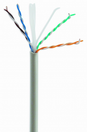 Gembird UPC-6004SE-SOL/100 Bobina de Cable UTP C6 Sólido, 100 Metros, Color Gris