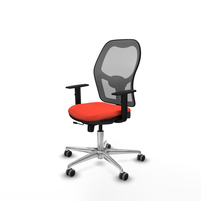 PIQUERAS Y CRESPO Silla de oficina Jorquera con mecanismo Sincro/Traslack, Naranja oscuro y Gris